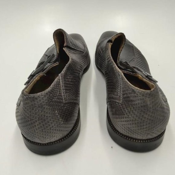 Cesare Paciotti Wing Tip Monk Strap Dress Shoes Size 12US Grey Leather Italy